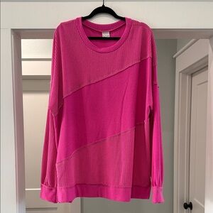 Fuchsia Long Sleeve Women's Urban Knit Top